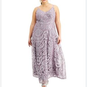 Lavender Lace Formal Gown